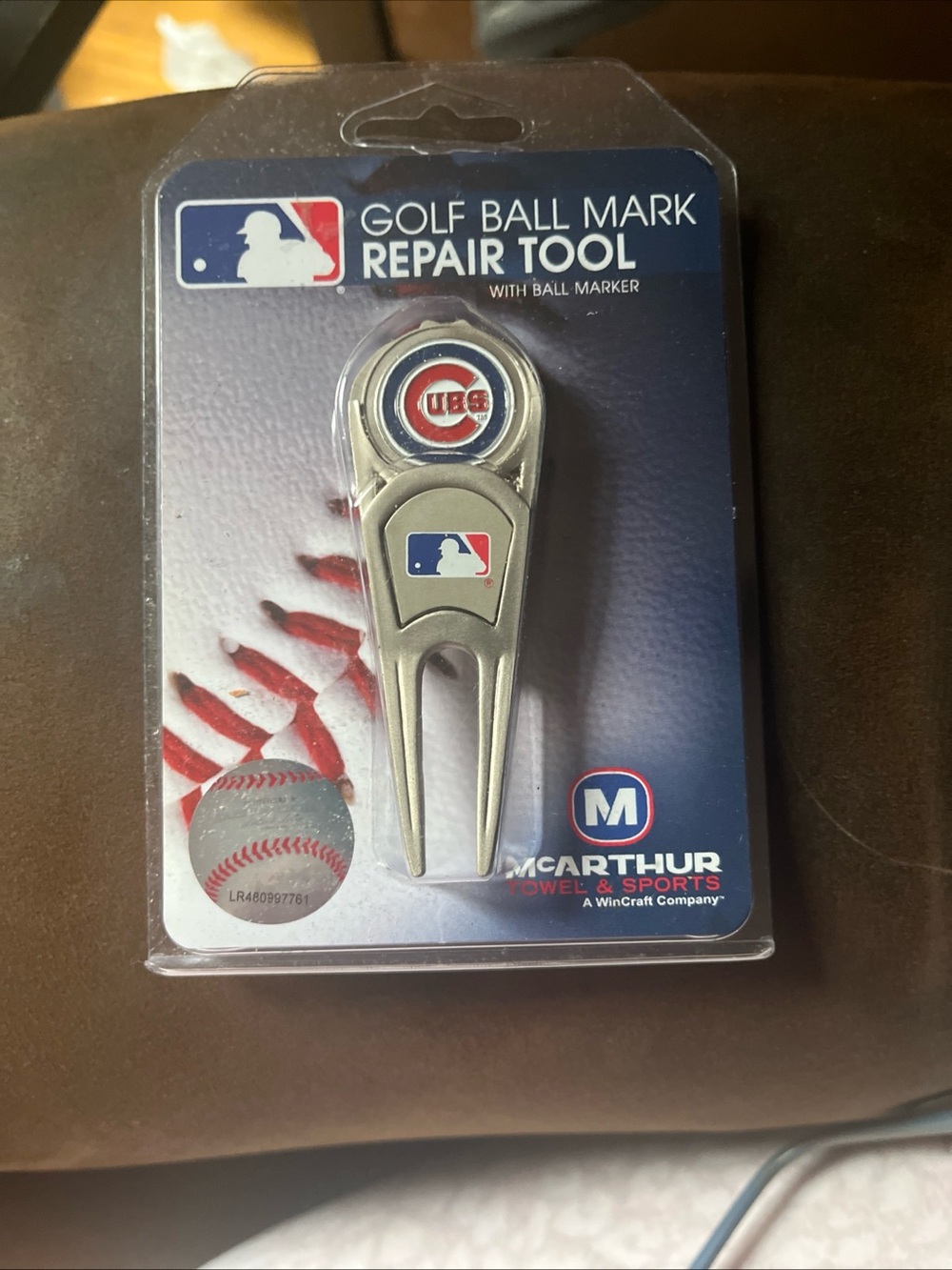 Chicago Cubs Golf Ball Mark Repair Tool - Silver with Red & Blue Logo